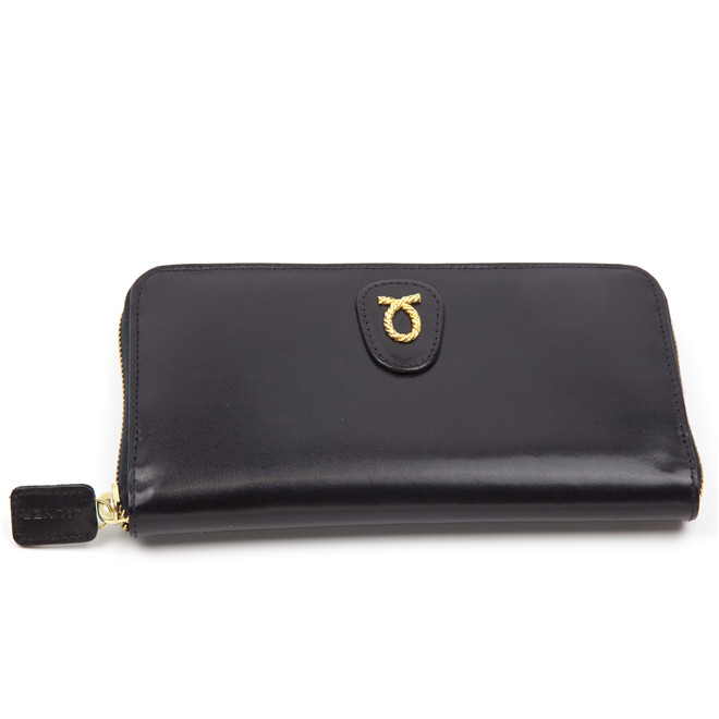 Launer large zip purse black calf £290